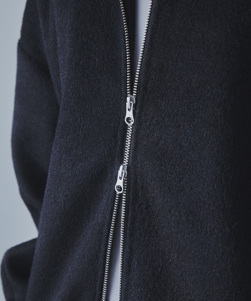 SLICK（スリック）の「【SLICK/スリック】Shaggy Melton Zip Up Blouson/シャギーメルトンジップアップショートブルゾン（ブルゾン・メンズ・チャコールグレー/ブラック・1/2/3）」の10枚目の写真