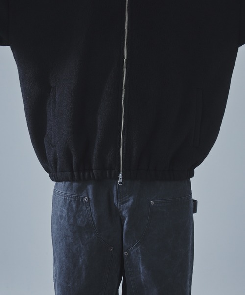 SLICK（スリック）の「【SLICK/スリック】Shaggy Melton Zip Up Blouson/シャギーメルトンジップアップショートブルゾン（ブルゾン・メンズ・チャコールグレー/ブラック・1/2/3）」の13枚目の写真
