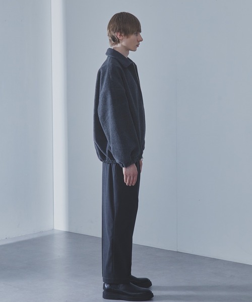 SLICK（スリック）の「【SLICK/スリック】Shaggy Melton Zip Up Blouson/シャギーメルトンジップアップショートブルゾン（ブルゾン・メンズ・チャコールグレー/ブラック・1/2/3）」の17枚目の写真