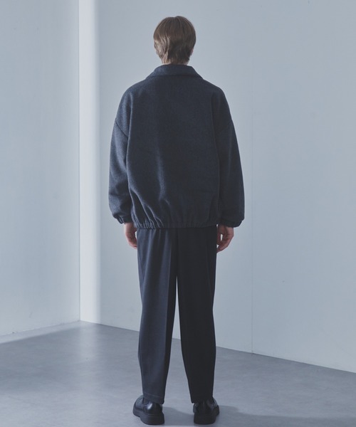 SLICK（スリック）の「【SLICK/スリック】Shaggy Melton Zip Up Blouson/シャギーメルトンジップアップショートブルゾン（ブルゾン・メンズ・チャコールグレー/ブラック・1/2/3）」の18枚目の写真