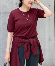 NOLLEY’S Sophi | 《アンサンブル対応》《手洗い可能》ウール100％5分袖プルオーバーニット(ニット/セーター)