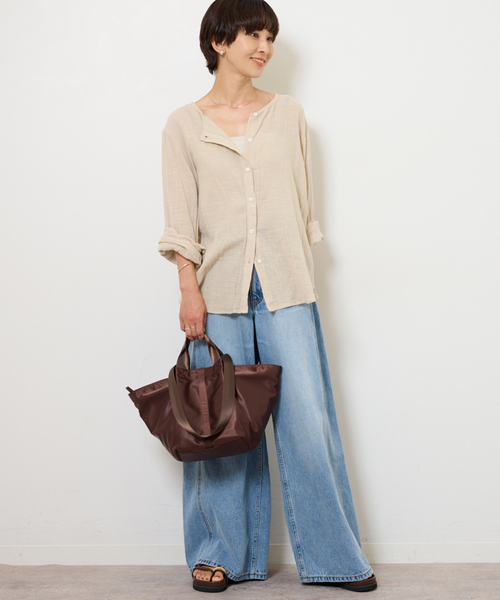 JOURNAL STANDARD relume(ジャーナルスタンダード レリューム)の「《WEB限定追加2》RELUME ナイロントートバッグ(トートバッグ・レディース・ブラウン/ブラック/カーキ・FREE)」の5枚目の写真