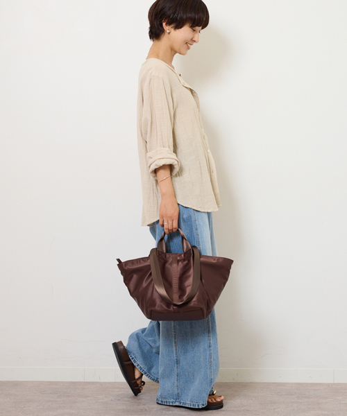 JOURNAL STANDARD relume(ジャーナルスタンダード レリューム)の「《WEB限定追加2》RELUME ナイロントートバッグ(トートバッグ・レディース・ブラウン/ブラック/カーキ・FREE)」の6枚目の写真