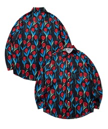 HOOK（フック）の「HOOK -original-　レトロ調総プリントポリシャツ（シャツ/ブラウス）」