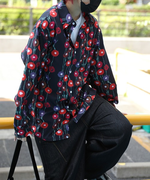 HOOK(フック)の「HOOK -original- レトロ調総プリントポリシャツ(シャツ/ブラウス・メンズ・H/B/I/G/L/K/N/M/A/J/F/E/D/C・MEDIUM/LARGE/X-LARGE)」の4枚目の写真