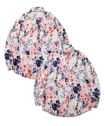 HOOK（フック）の「HOOK -original-　レトロ調総プリントポリシャツ（シャツ/ブラウス）」