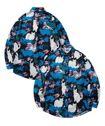 HOOK（フック）の「HOOK -original-　レトロ調総プリントポリシャツ（シャツ/ブラウス）」