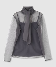 allureville | チュールボウロングスリーブ プルオーバー(Tシャツ/カットソー)