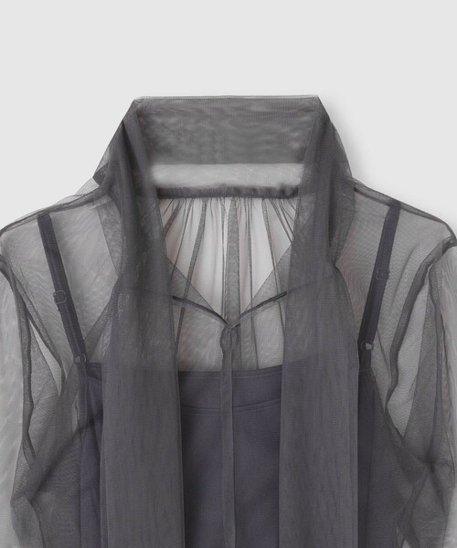 allureville（アルアバイル）の「チュールボウロングスリーブ プルオーバー（Tシャツ/カットソー・レディース・グレー系その他/アイボリー/ブラウン/ブラック・2）」の7枚目の写真