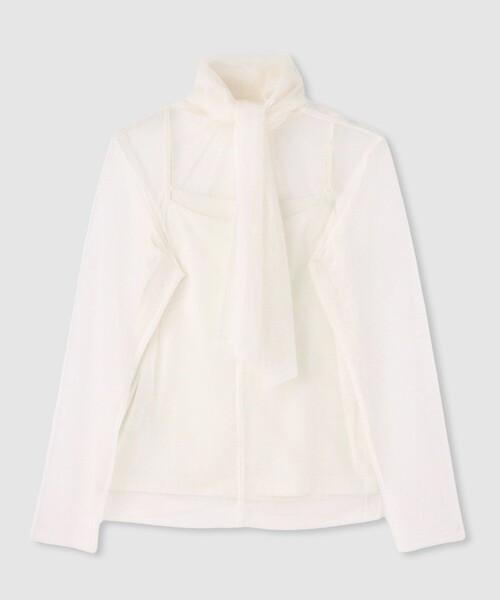 allureville（アルアバイル）の「チュールボウロングスリーブ プルオーバー（Tシャツ/カットソー・レディース・グレー系その他/アイボリー/ブラウン/ブラック・2）」の11枚目の写真