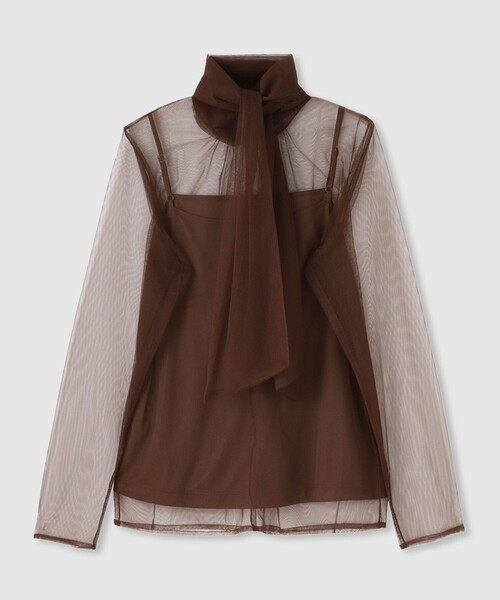 allureville（アルアバイル）の「チュールボウロングスリーブ プルオーバー（Tシャツ/カットソー・レディース・グレー系その他/アイボリー/ブラウン/ブラック・2）」の14枚目の写真