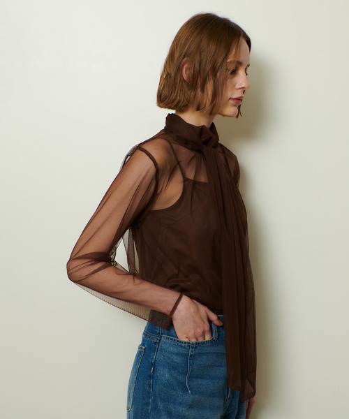 allureville（アルアバイル）の「チュールボウロングスリーブ プルオーバー（Tシャツ/カットソー・レディース・グレー系その他/アイボリー/ブラウン/ブラック・2）」の22枚目の写真