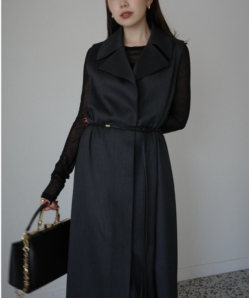 セール】グロスウールロングジレ（その他アウター）｜anuans（ア