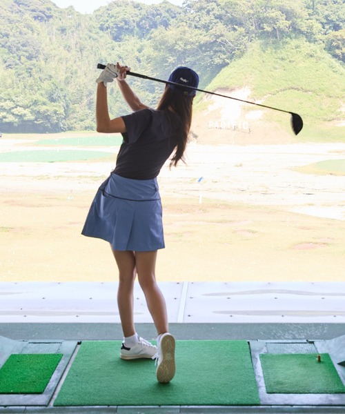 Pacific GOLF CLUB(パシフィックゴルフクラブ)の「FRONT PLEATS SKIRT(スカート・レディース・ブルー/ネイビー・S/M)」の8枚目の写真