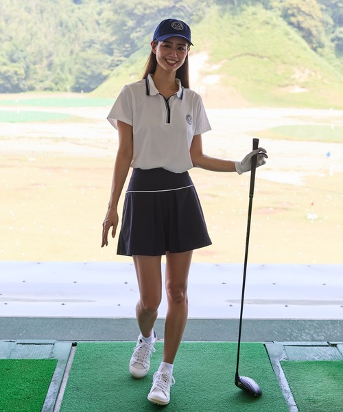 Pacific GOLF CLUB(パシフィックゴルフクラブ)の「FRONT PLEATS SKIRT(スカート・レディース・ブルー/ネイビー・S/M)」の13枚目の写真