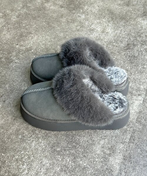 CPCM（シーピーシーエム）の「厚底ムートンシューズ（ブーツ・レディース・キャメル/ブラック/グレー・SMALL/MEDIUM/LARGE）」の7枚目の写真