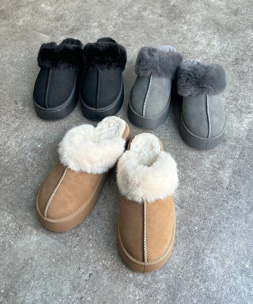 CPCM（シーピーシーエム）の「厚底ムートンシューズ（ブーツ・レディース・キャメル/ブラック/グレー・SMALL/MEDIUM/LARGE）」の17枚目の写真