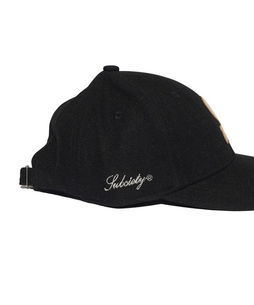 Subciety(サブサエティ)の「Felt logo cap(キャップ・メンズ・オリーブ/ブラック・FREE)」の7枚目の写真