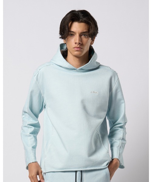 wjk（ダヴルジェイケイ）の「cut-off pull parker（パーカー・メンズ・ダークグレー/ライトグレー/ライトブルー・SMALL/MEDIUM/LARGE/X-LARGE）」の4枚目の写真