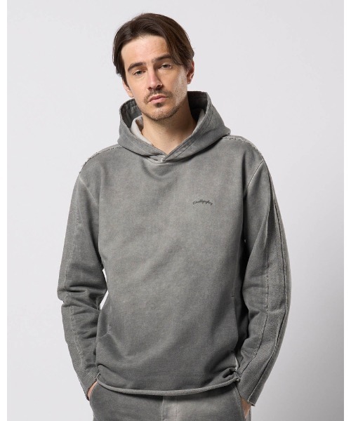 wjk（ダヴルジェイケイ）の「cut-off pull parker（パーカー・メンズ・ダークグレー/ライトグレー/ライトブルー・SMALL/MEDIUM/LARGE/X-LARGE）」の10枚目の写真