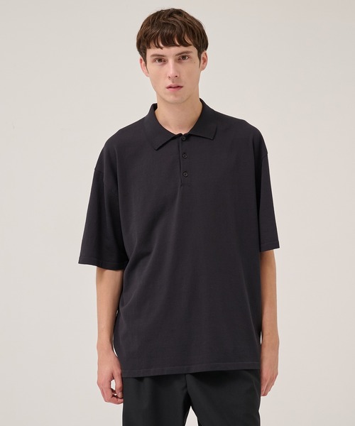 ATON/エイトン】FRESCA KNIT HAIF SLEEVE POLO SWEATER（ポロシャツ