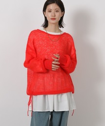 LAKOLE | 3ゲージシアーモヘアリボンプルオーバー / 596069(ニット/セーター)