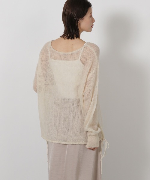 LAKOLE（ラコレ）の「3ゲージシアーモヘアリボンプルオーバー / 596069（ニット/セーター・レディース・レッド/アイボリー/ライトブルー/チャコールグレー・FREE）」の11枚目の写真