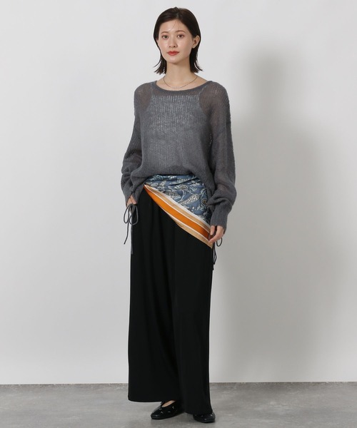 LAKOLE（ラコレ）の「3ゲージシアーモヘアリボンプルオーバー / 596069（ニット/セーター・レディース・レッド/アイボリー/ライトブルー/チャコールグレー・FREE）」の5枚目の写真