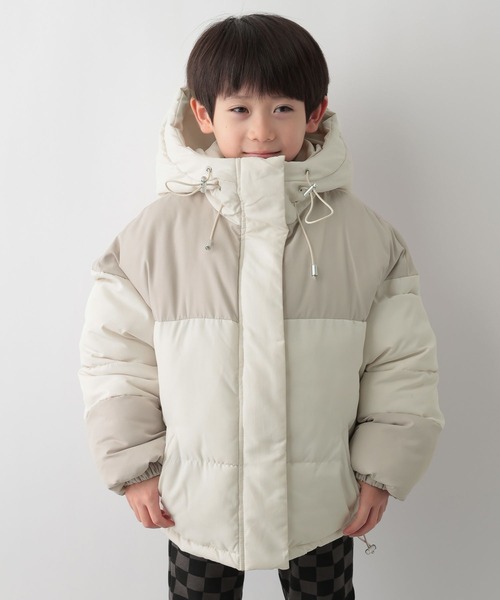 FOUND GOOD(ファウンドグッド)の「B/中綿ブルゾン(ブルゾン・キッズ・アイボリー/ブラック・120cm/140cm/130cm/150cm)」の2枚目の写真