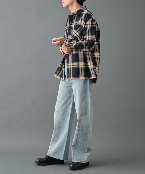 COLONY 2139（コロニートゥーワンスリーナイン）の「チェックオーバーシャツジャケット（シャツ/ブラウス・メンズ・ブラック/グレー・MEDIUM/LARGE）」の11枚目の写真