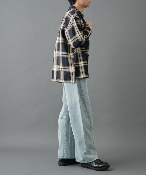 COLONY 2139（コロニートゥーワンスリーナイン）の「チェックオーバーシャツジャケット（シャツ/ブラウス・メンズ・ブラック/グレー・MEDIUM/LARGE）」の13枚目の写真