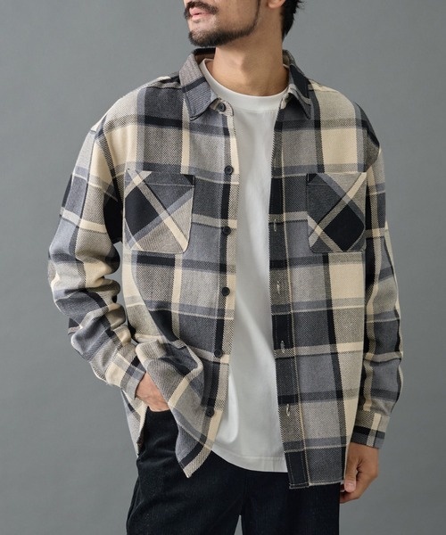 COLONY 2139（コロニートゥーワンスリーナイン）の「チェックオーバーシャツジャケット（シャツ/ブラウス・メンズ・ブラック/グレー・MEDIUM/LARGE）」の6枚目の写真