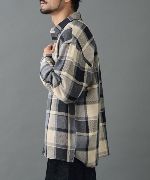 COLONY 2139（コロニートゥーワンスリーナイン）の「チェックオーバーシャツジャケット（シャツ/ブラウス・メンズ・ブラック/グレー・MEDIUM/LARGE）」の7枚目の写真