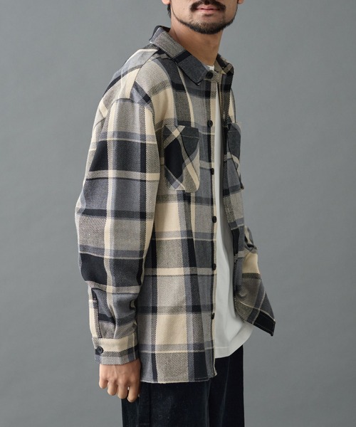 COLONY 2139（コロニートゥーワンスリーナイン）の「チェックオーバーシャツジャケット（シャツ/ブラウス・メンズ・ブラック/グレー・MEDIUM/LARGE）」の9枚目の写真