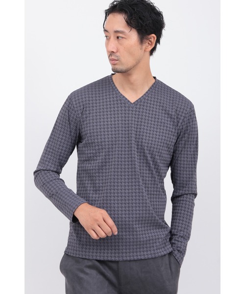 HIGH STREET(ハイストリート)の「チドーロJQナガソデVネック(Tシャツ/カットソー・メンズ・ホワイト/ベージュ/チャコールグレー/ブラック・LARGE/LL/MEDIUM)」の4枚目の写真