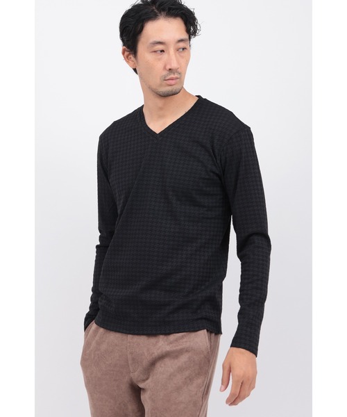 HIGH STREET(ハイストリート)の「チドーロJQナガソデVネック(Tシャツ/カットソー・メンズ・ホワイト/ベージュ/チャコールグレー/ブラック・LARGE/LL/MEDIUM)」の3枚目の写真