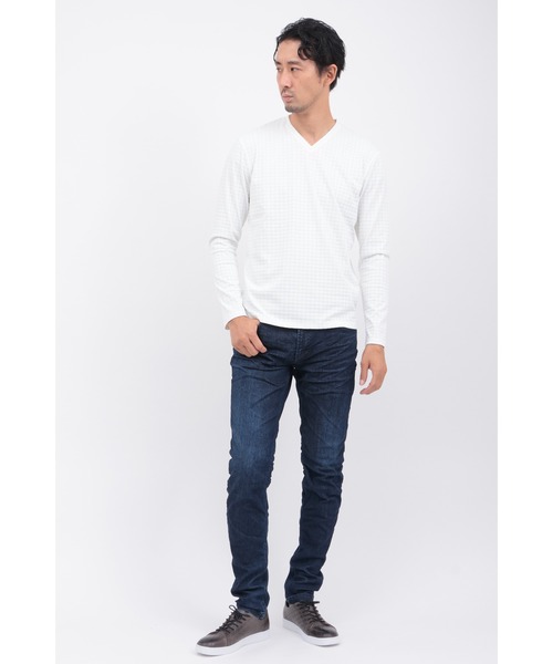HIGH STREET(ハイストリート)の「チドーロJQナガソデVネック(Tシャツ/カットソー・メンズ・ホワイト/ベージュ/チャコールグレー/ブラック・LARGE/LL/MEDIUM)」の6枚目の写真