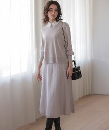 組曲（クミキョク）の「襟付きニットアップ（セットアップ）」