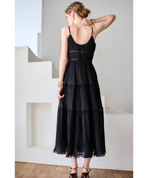 Estella.K(エステラケー)の「Dolce Vita Pleated Dress エンブロイダリープリーツドレス(ワンピース・レディース・ブラック/ラベンダー/ホワイト・FREE)」の20枚目の写真