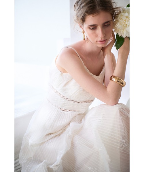 Estella.K(エステラケー)の「Dolce Vita Pleated Dress エンブロイダリープリーツドレス(ワンピース・レディース・ブラック/ラベンダー/ホワイト・FREE)」の11枚目の写真