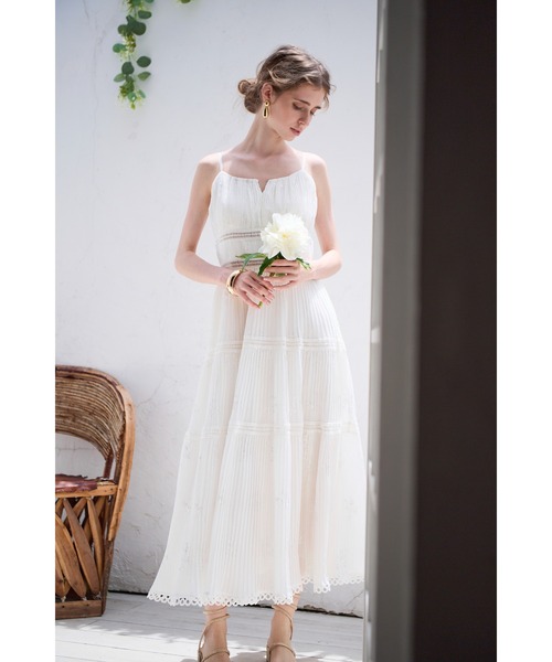 Estella.K(エステラケー)の「Dolce Vita Pleated Dress エンブロイダリープリーツドレス(ワンピース・レディース・ブラック/ラベンダー/ホワイト・FREE)」の19枚目の写真