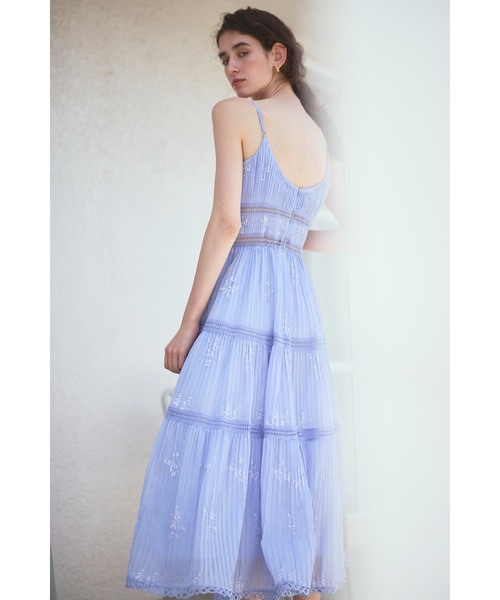 Estella.K(エステラケー)の「Dolce Vita Pleated Dress エンブロイダリープリーツドレス(ワンピース・レディース・ブラック/ラベンダー/ホワイト・FREE)」の22枚目の写真