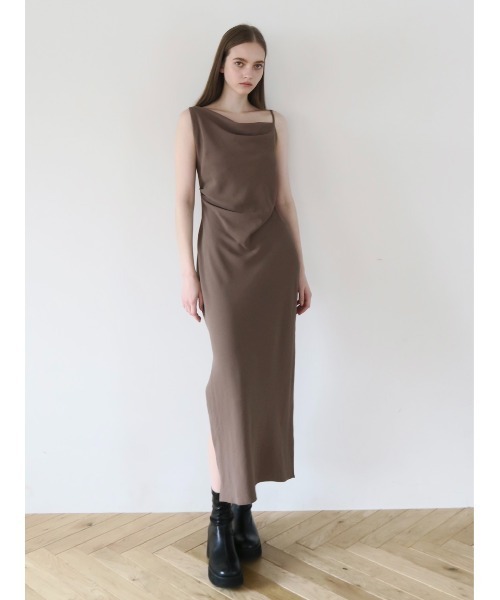 maka様__asymmetry drape cami dress asymmetry drape cami dress（ドレス）｜celon（セロン）の