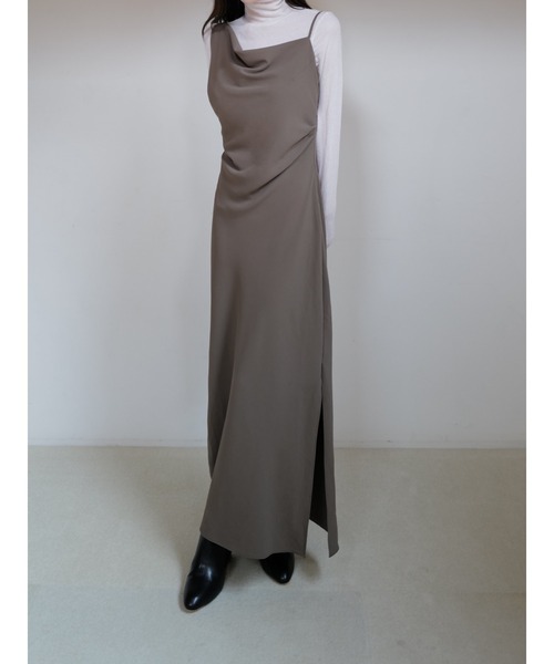asymmetry drape cami dress(ドレス)|celon(セロン)の asymmetry drape cami dress(ドレス)|celon(セロン)の