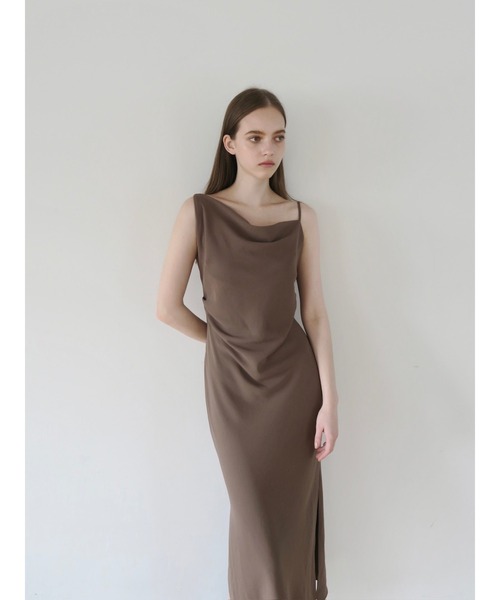 celon（セロン）の「asymmetry drape cami dress（ドレス）」 - WEAR
