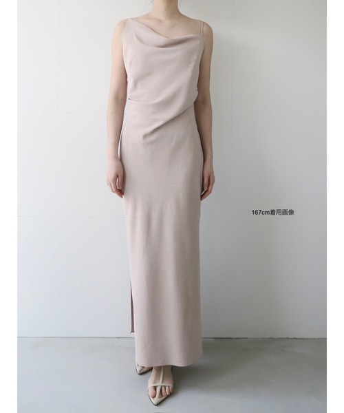 celon（セロン）の「asymmetry drape cami dress（ドレス）」 - WEAR