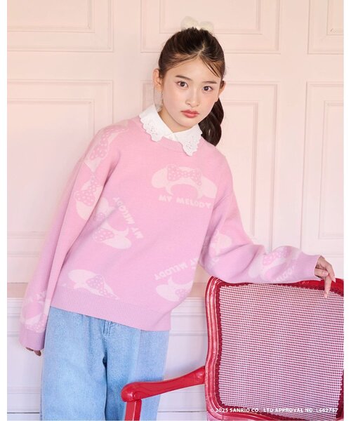 130cmあり】【マイメロディ/クロミ】総柄ジャカードプルオーバー