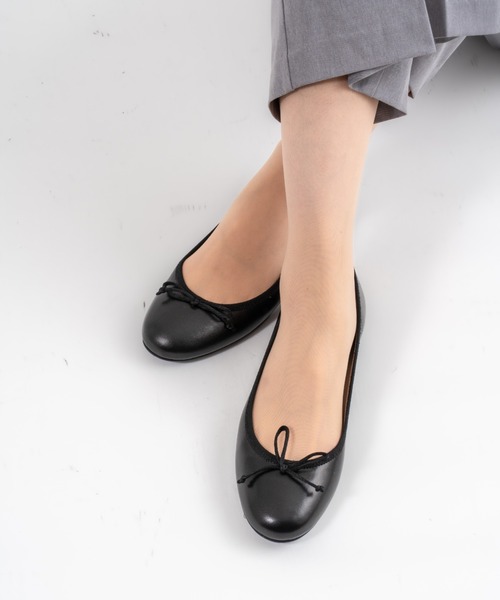 FABIO RUSCONI（ファビオルスコーニ）の「【FABIO RUSCONI/ファビオルスコーニ】バレエシューズ レザー ラウンドトゥ リボン フラット イタリア製（バレエシューズ・レディース・シルバー/グレイッシュベージュ/ブラック系その他2/ブラック/ブラウン/ゴールド/ブラック系その他・38/36/37/39）」の22枚目の写真