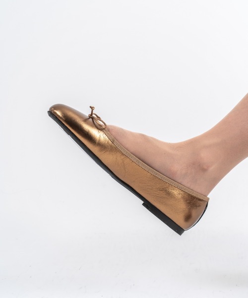 FABIO RUSCONI（ファビオルスコーニ）の「【FABIO RUSCONI/ファビオルスコーニ】バレエシューズ レザー ラウンドトゥ リボン フラット イタリア製（バレエシューズ・レディース・シルバー/グレイッシュベージュ/ブラック系その他2/ブラック/ブラウン/ゴールド/ブラック系その他・38/36/37/39）」の13枚目の写真