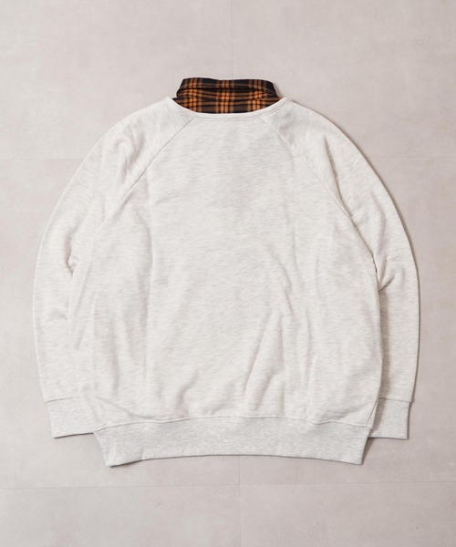 1111clothing(ワンフォークロージング)の「フェイクレイヤード カレッジ スウェット / Fake Layered College Sweatshirt(スウェット・メンズ・ネイビー/オートミール/ブラック・L/M)」の5枚目の写真